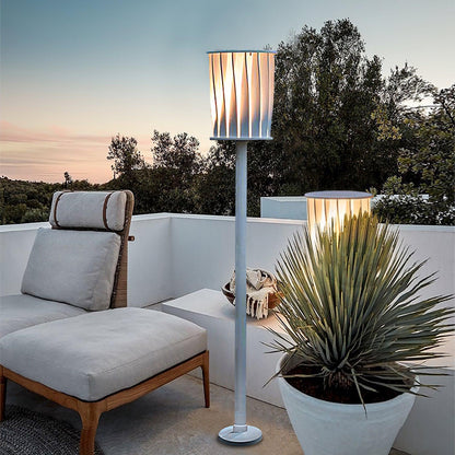 White Column Outdoor Light