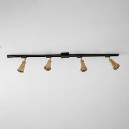Wood Track Ceiling Lamp