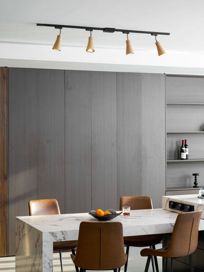 Wood Track Ceiling Lamp