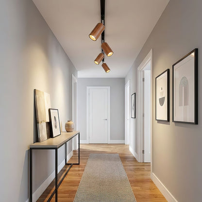 Wood Track Ceiling Lamp
