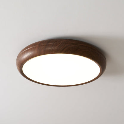 Wood Grain Round Ceiling Lamp