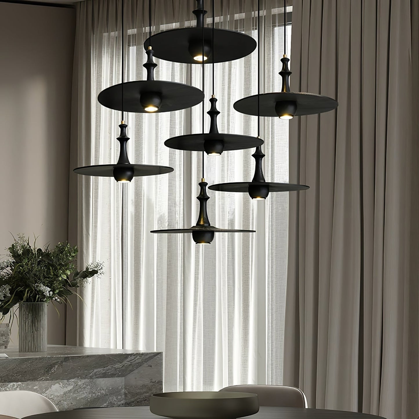 Wooden Spin Pendant Light