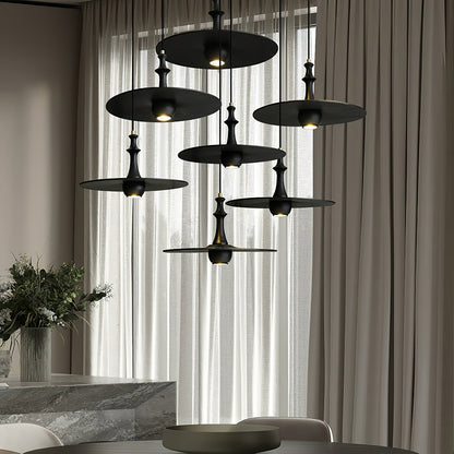 Wooden Spin Pendant Light