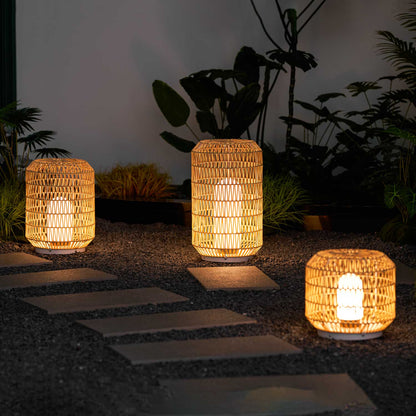 Woven Rattan Outdoor Lamp