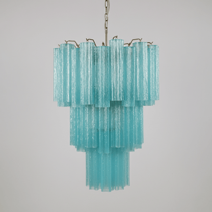 Yellow Murano Glass Tube Chandelier