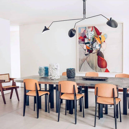 Horizontal Serge Mouille Ceiling Lamp A