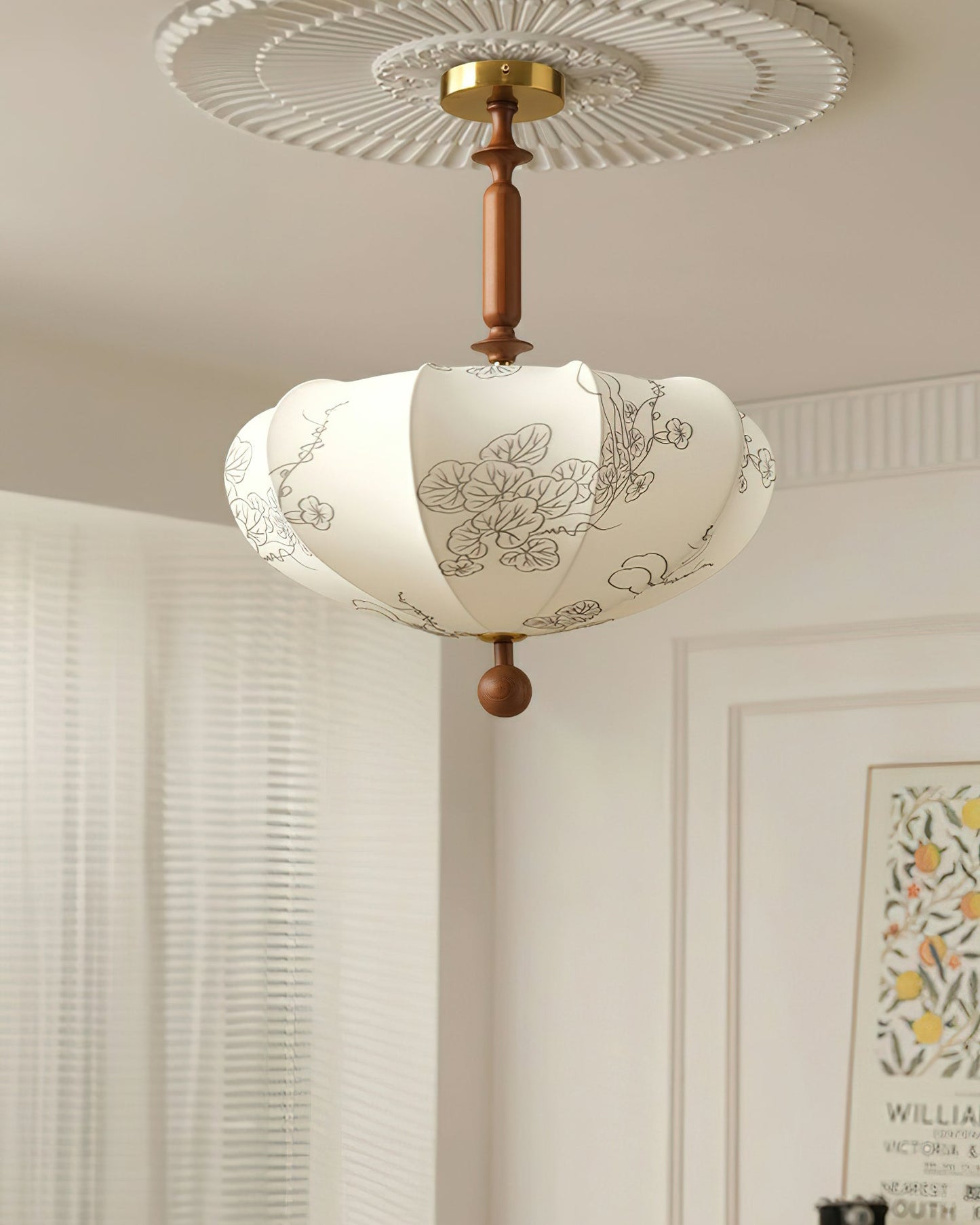 Floral Patterned Ceiling Light