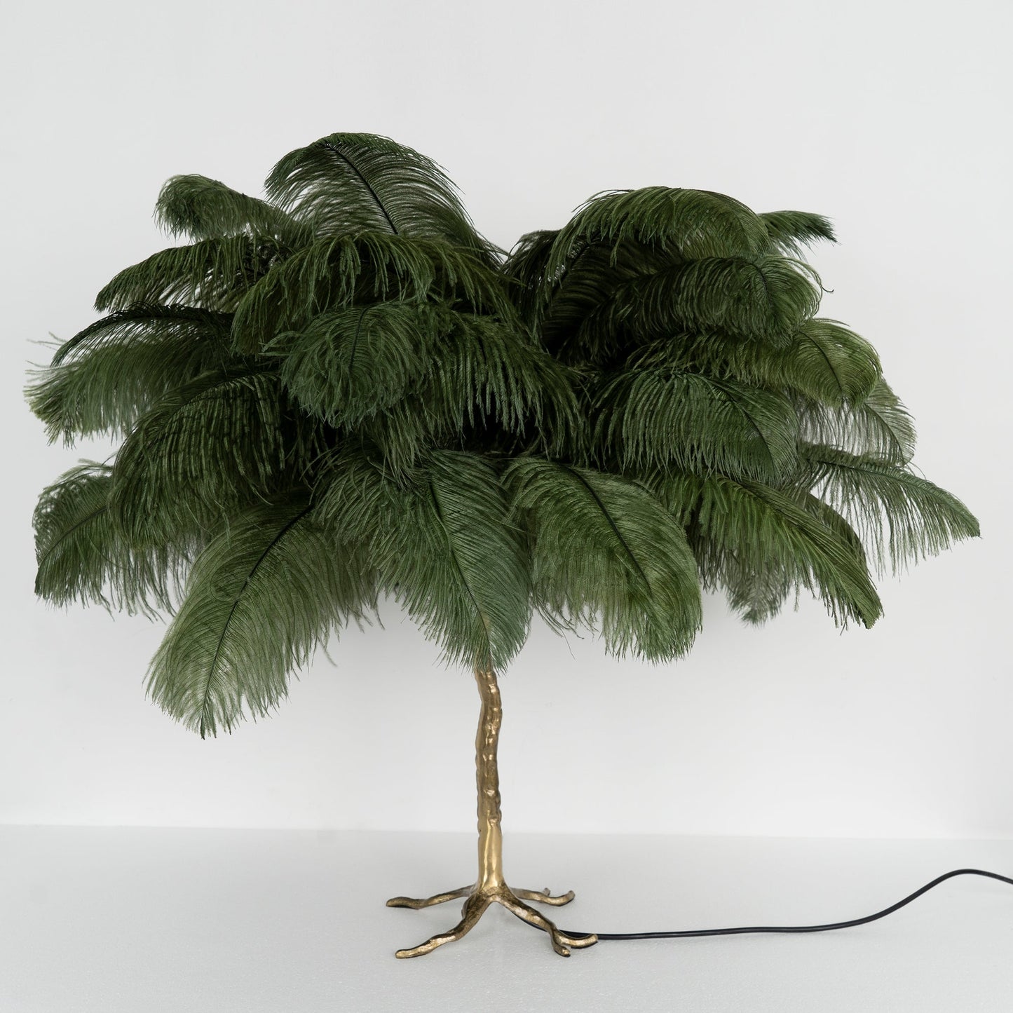 Ostrich Feather Table Lamp