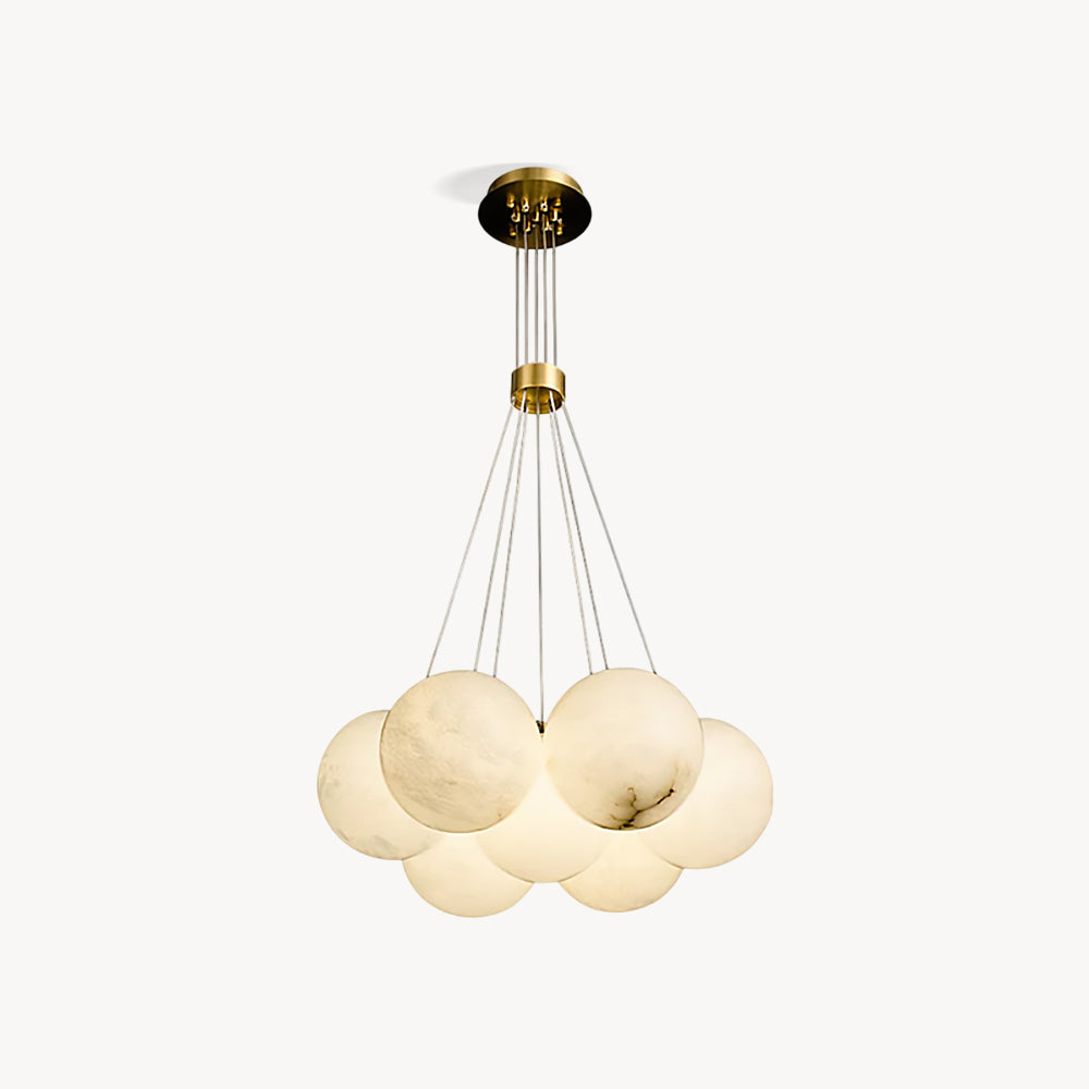 Alabaster Globe Clusters Chandeliers