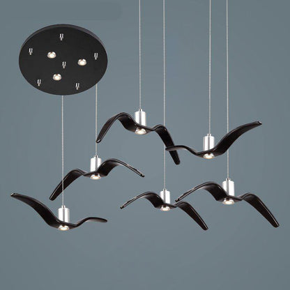 Night Birds Resin Pendant Lamp