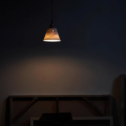 مصباح معلق سيراميكي مخروطي الشكل 