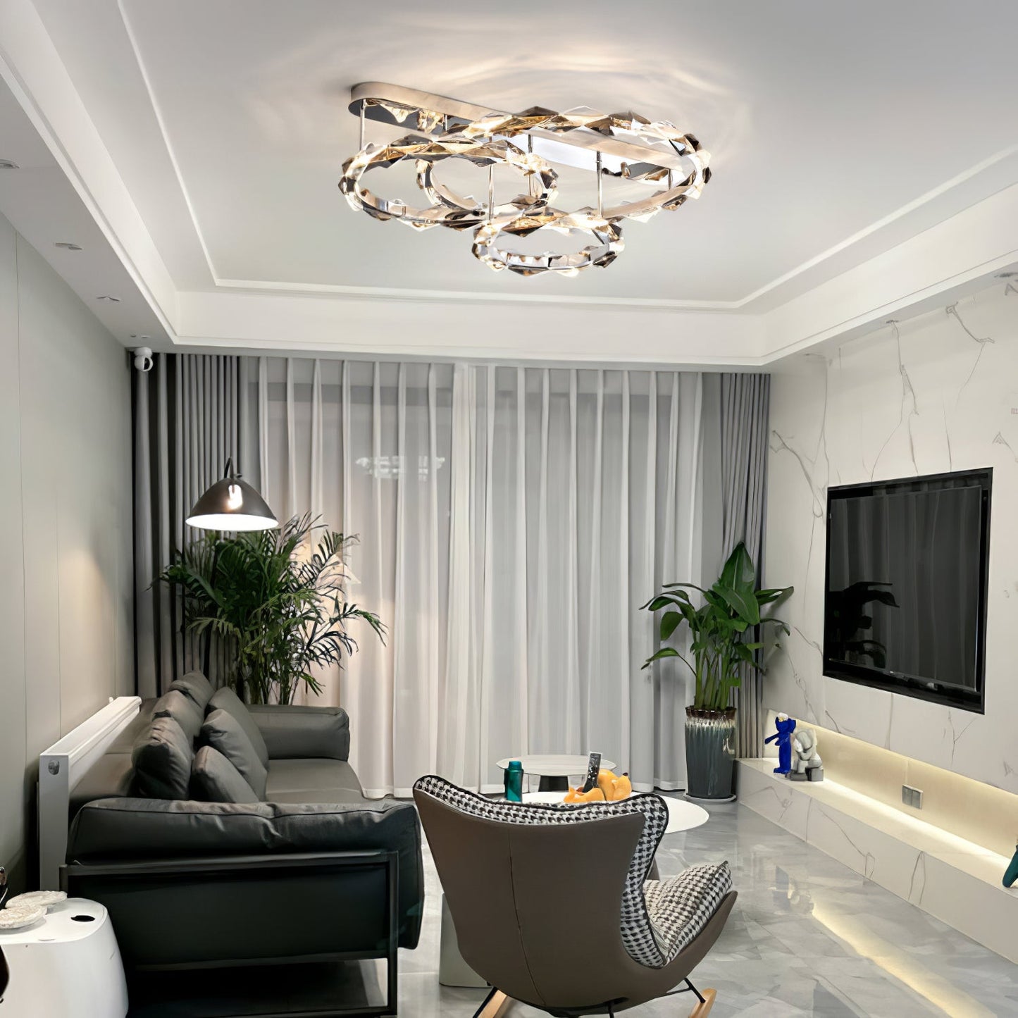 Rhombus Crystal Ceiling Lamp