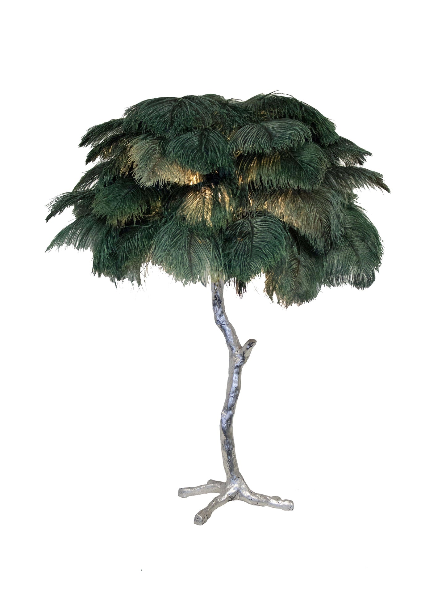 Ostrich Feather Table Lamp