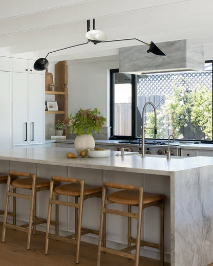 Horizontal Serge Mouille Ceiling Lamp A