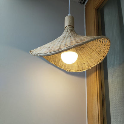 Straw hat Pendant Light