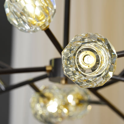 Crystal Ball Round Cluster Chandelier