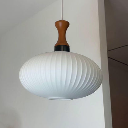 Pleated Glass Nelson Pendant Light