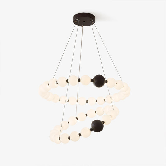 Celestial Bead Ring Chandelier