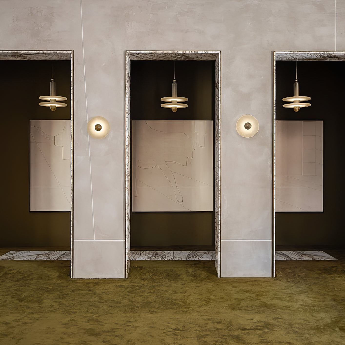 Alabaster Planes Wall Lamp