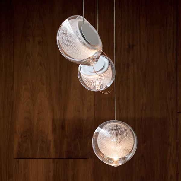 White and Clear Glass Pendant Light