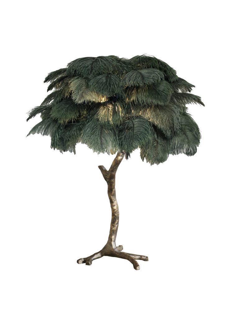 Ostrich Feather Table Lamp