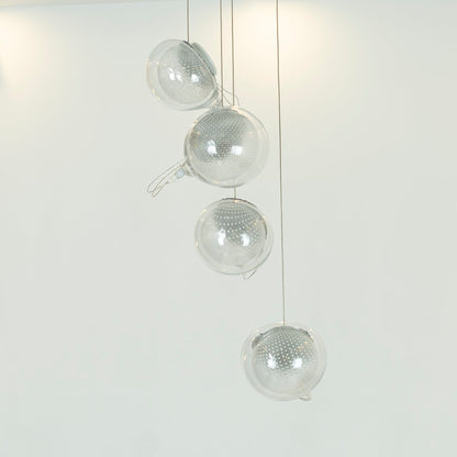 White and Clear Glass Pendant Light