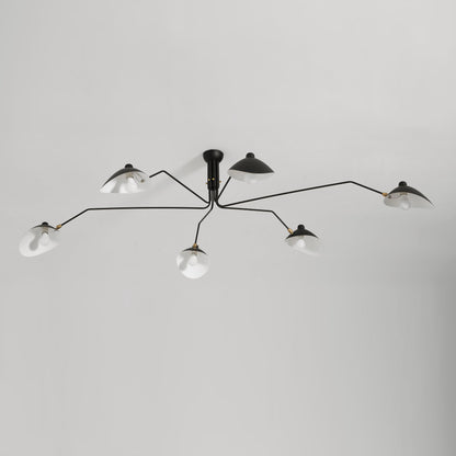 Horizontal Serge Mouille Ceiling Lamp A
