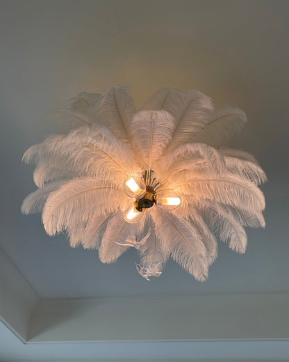 Ostrich Feather Chandelier