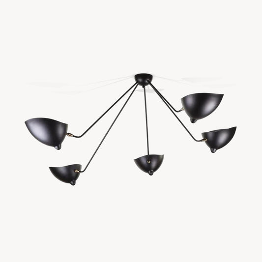 Leaning Serge Mouille Ceiling Lamp B