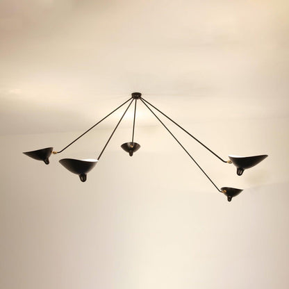 Leaning Serge Mouille Ceiling Lamp B