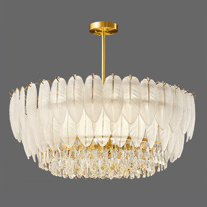 Greta Feather Crystal Chandelier
