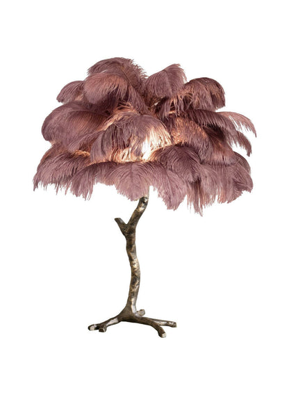 Ostrich Feather Table Lamp