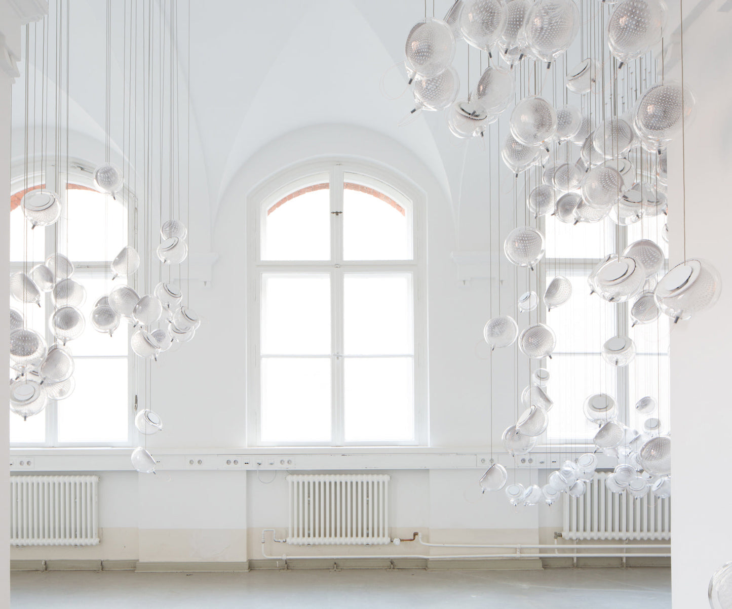 White and Clear Glass Pendant Light