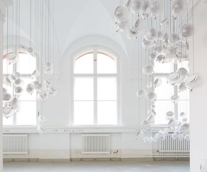 White and Clear Glass Pendant Light