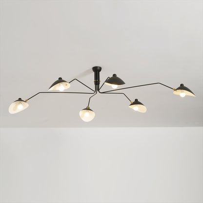 Horizontal Serge Mouille Ceiling Lamp A