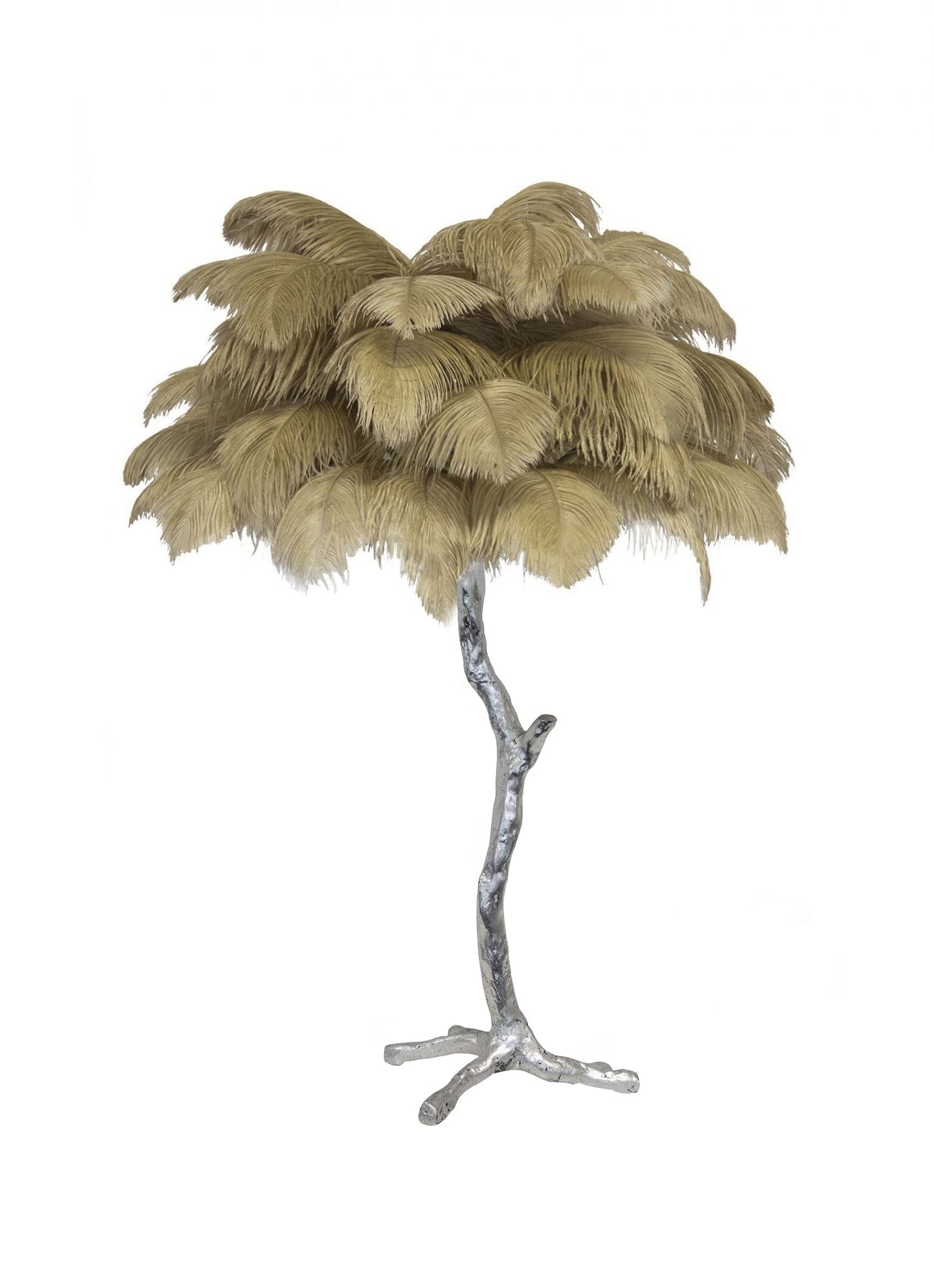 Ostrich Feather Table Lamp
