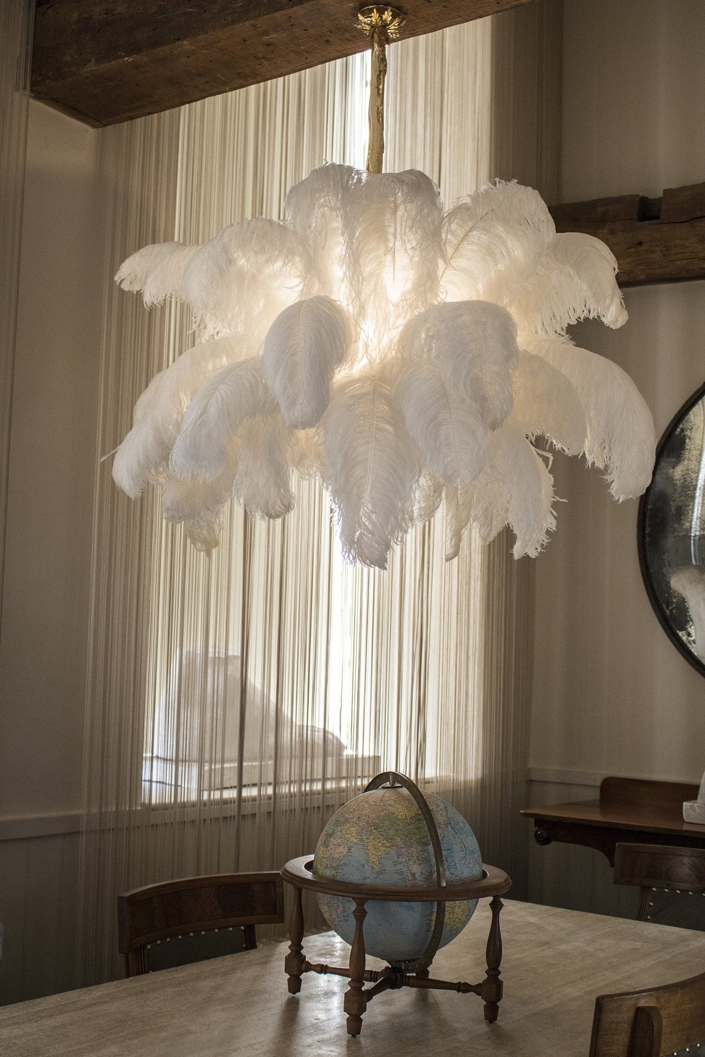 Ostrich Feather Chandeliers