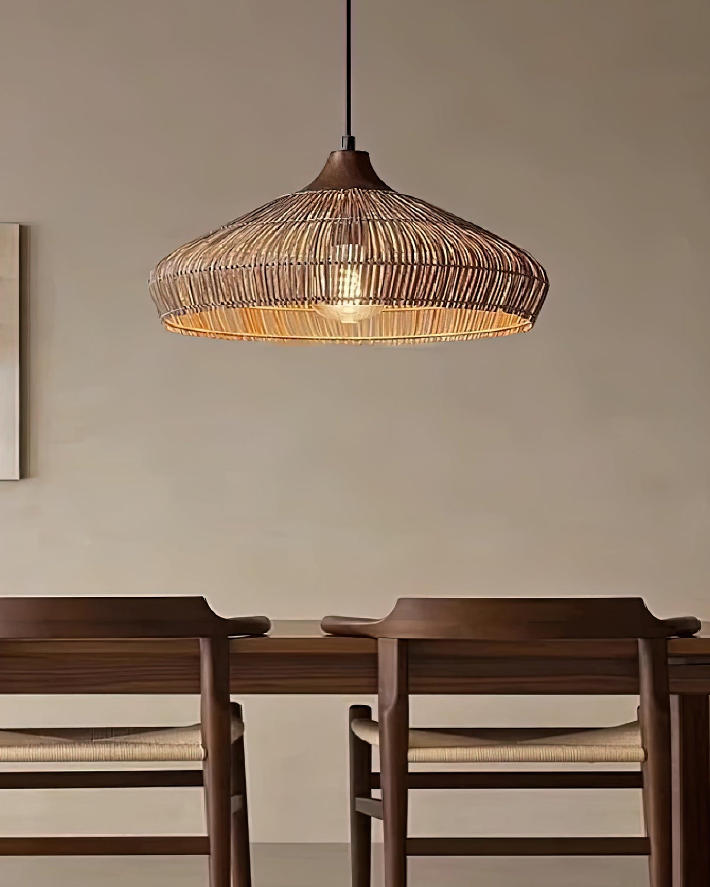Wicker Rattan Pendant Light