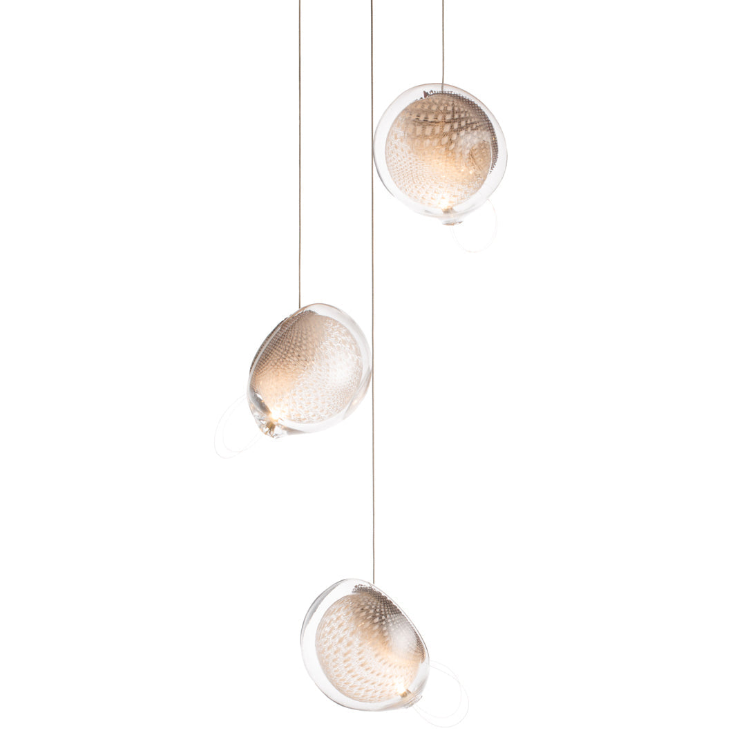 White and Clear Glass Pendant Light