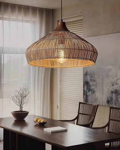 Wicker Rattan Pendant Light