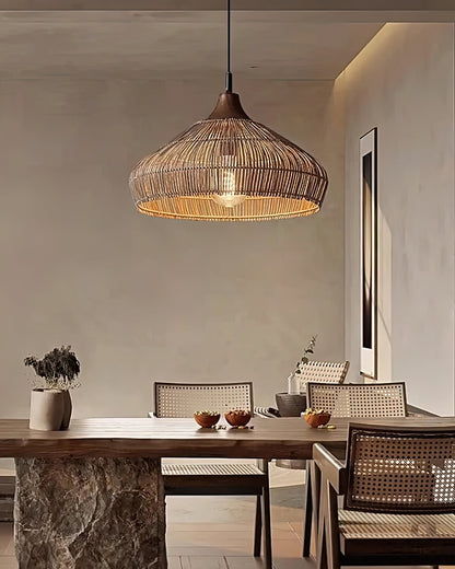 Wicker Rattan Pendant Light