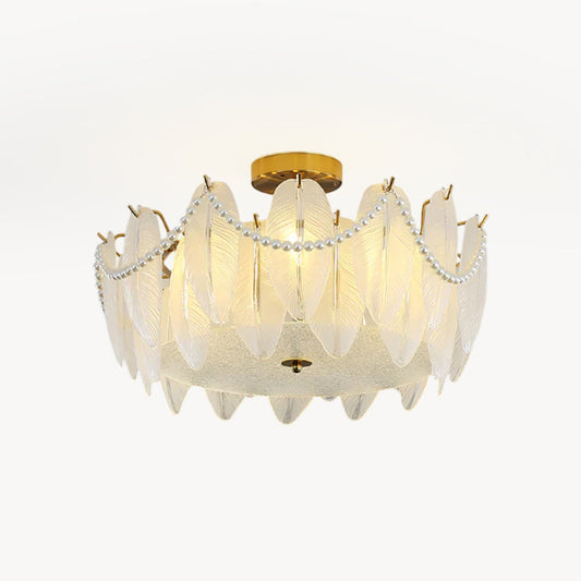 Glass Feather Chandeliers