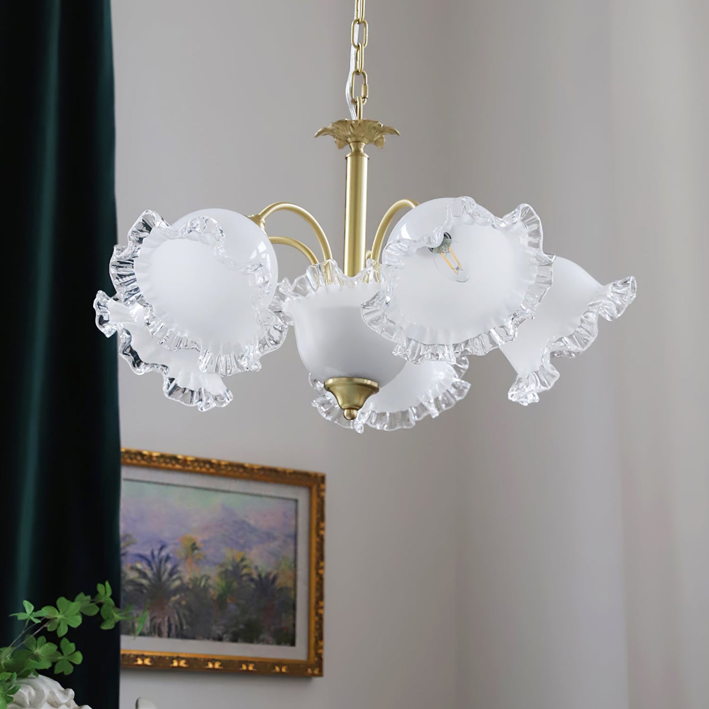 Floral Glass Chandelier
