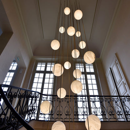 Alabaster Ball suspension lamp