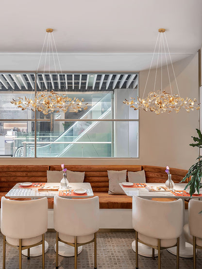 Acrylic Gingko Chandelier