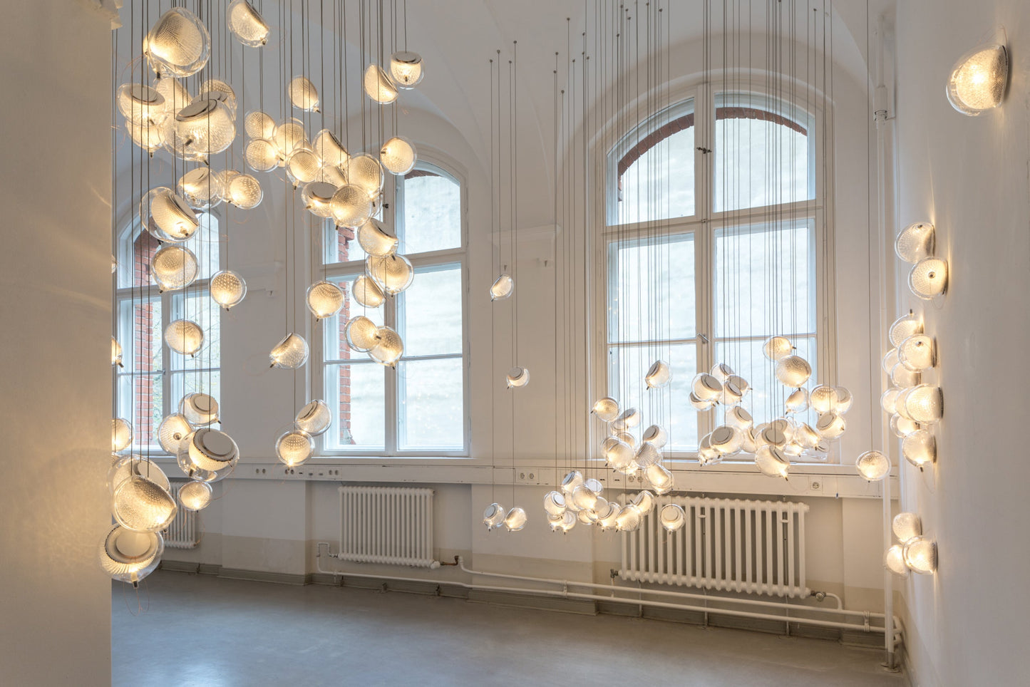 White and Clear Glass Pendant Light