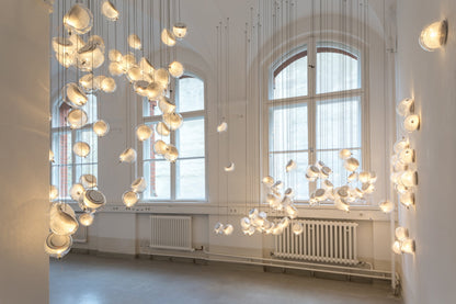 White and Clear Glass Pendant Light