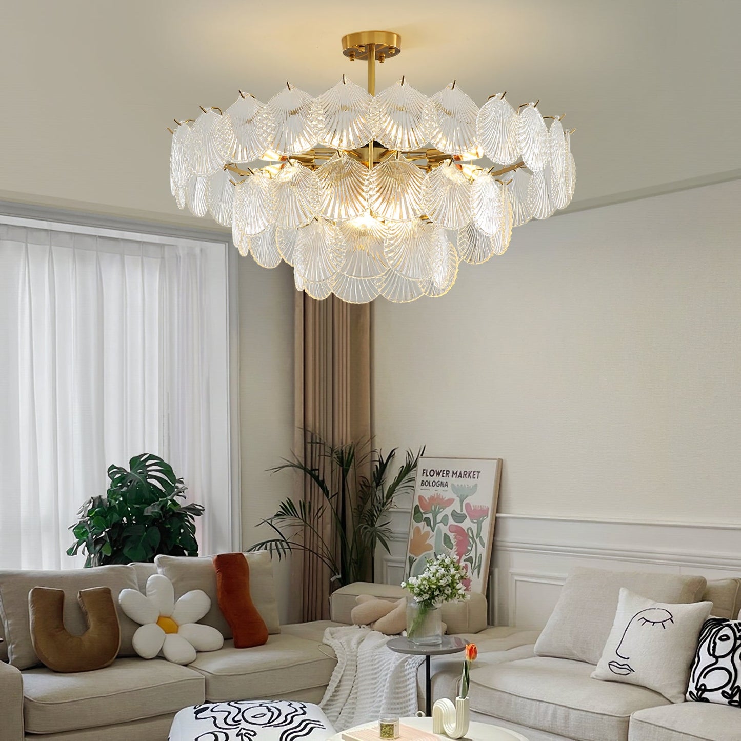 Shell Glass chandelier