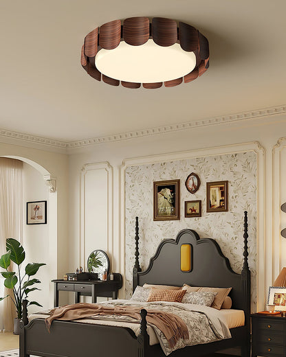 Wood Grain Pattern Ceiling Light