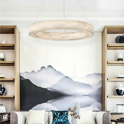 Alabaster Ring Chandeliers